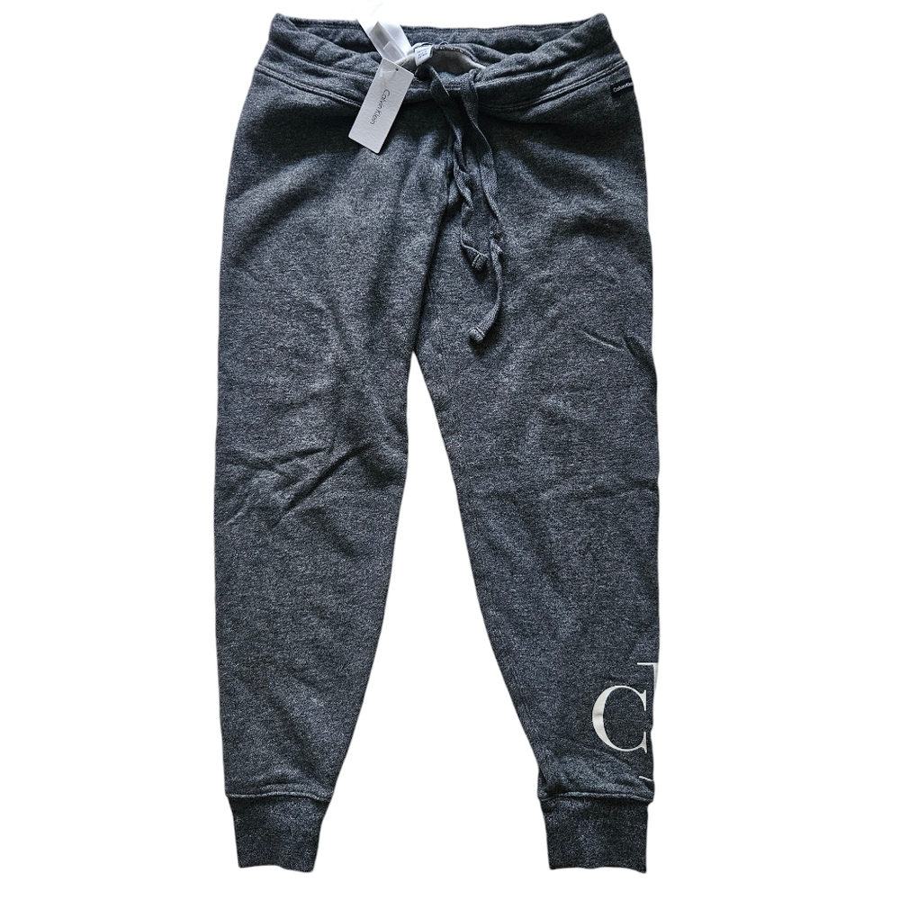 Calvin Klein Jeans Performance Logo Joggers Black Gray XS